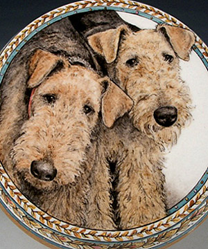 Jesse and Scuffer, Airedale terriers